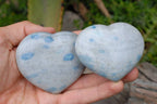 Polished Blue Spotted Spinel Hearts & Spheres x 4 From Madagascar - TopRock