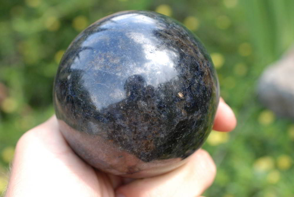 Polished Iolite Water Sapphire Spheres x 3 From Madagascar - TopRock