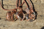 Polished Mixed Jewellery Free Forms With Copper Art Wire Pendants x 7 From Southern Africa - TopRock