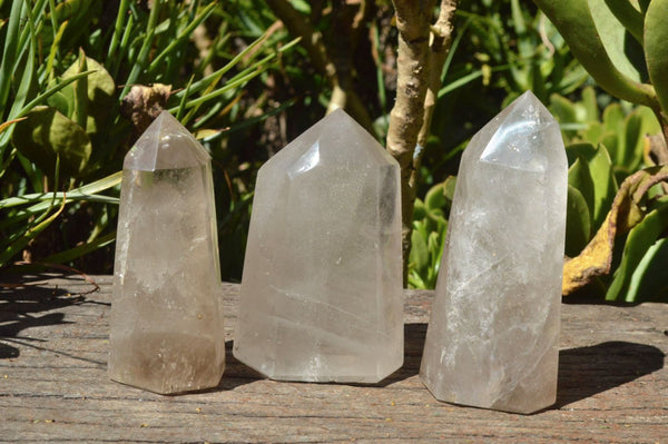 Polished Quartz Points/Prisms x 3 From Angola - TopRock