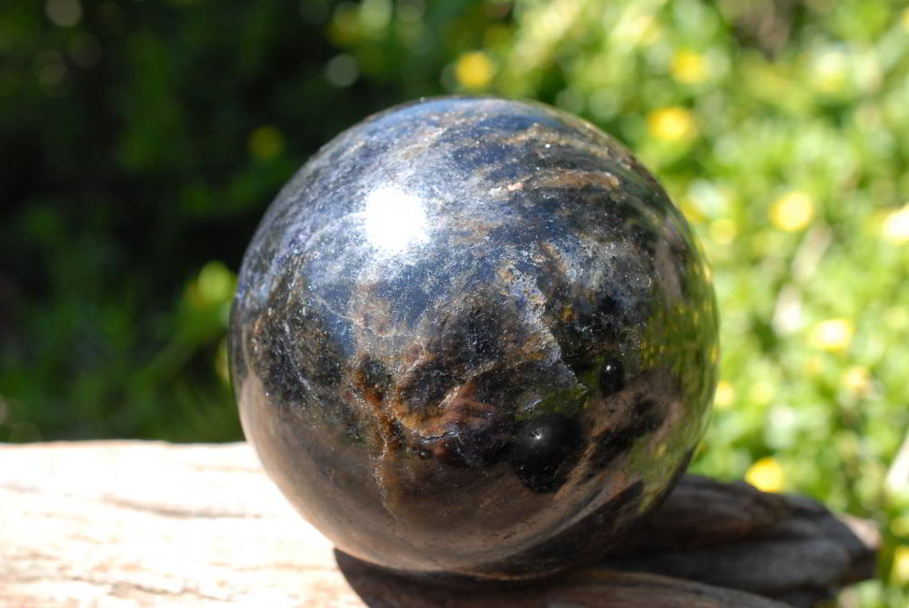 Polished Blue Water Sapphire Iolite Spheres x 3 From Madagascar - TopRock