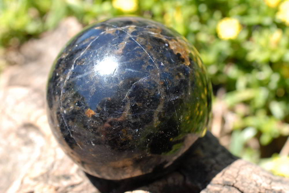Polished Blue Water Sapphire Iolite Spheres x 3 From Madagascar - TopRock