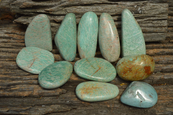 Polished Amazonite Free Forms (One Mtorolite) x 35 From Zimbabwe - TopRock