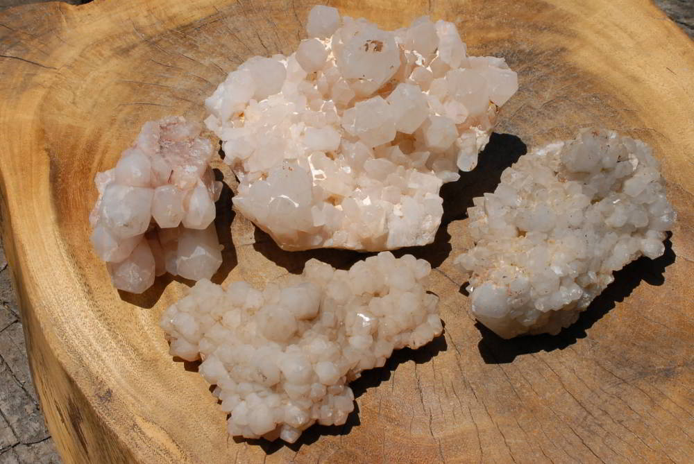 Natural Mixed Quartz Clusters x 4 From Madagascar - TopRock