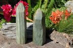 Polished Banded Green Fuchsite Crystal Points x 2 From Madagascar - TopRock