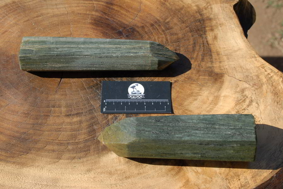 Polished Banded Green Fuchsite Crystal Points x 2 From Madagascar - TopRock