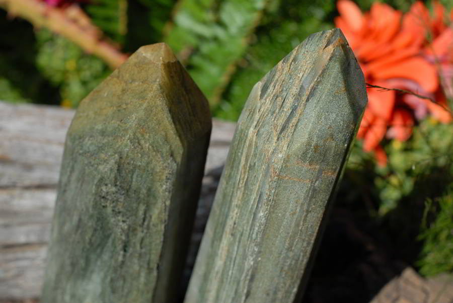 Polished Banded Green Fuchsite Crystal Points x 2 From Madagascar - TopRock