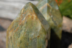 Polished Banded Green Fuchsite Crystal Points x 3 From Madagascar - TopRock