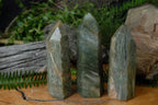 Polished Banded Green Fuchsite Crystal Points x 3 From Madagascar - TopRock