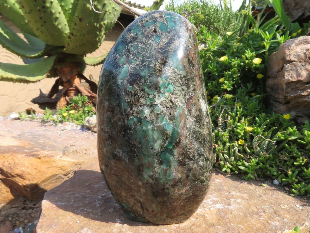 Polished Emeralds In Matrix Standing Free Form x 1 From Sandawana, Zimbabwe - TopRock