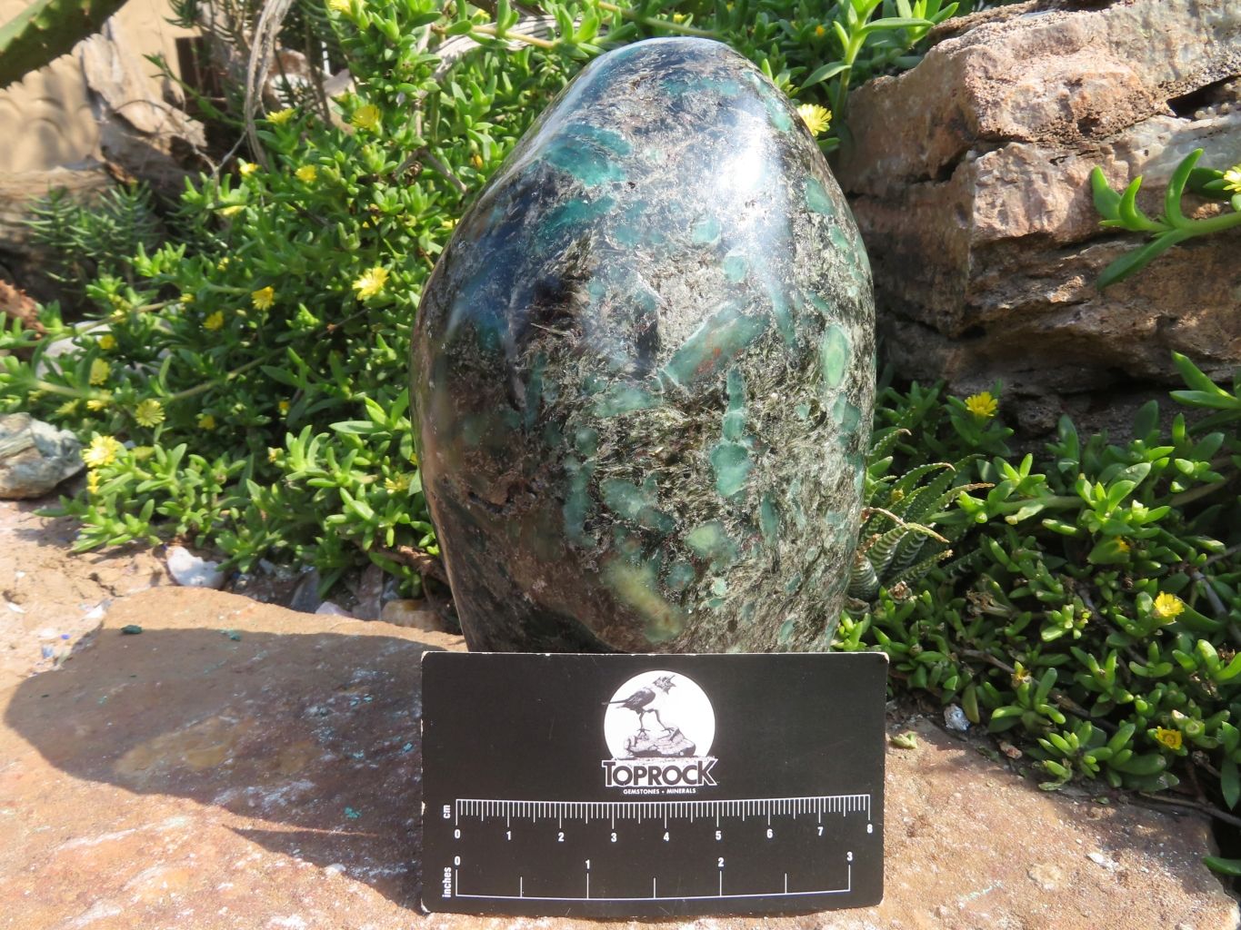 Polished Emeralds In Matrix Standing Free Form x 1 From Sandawana, Zimbabwe - TopRock