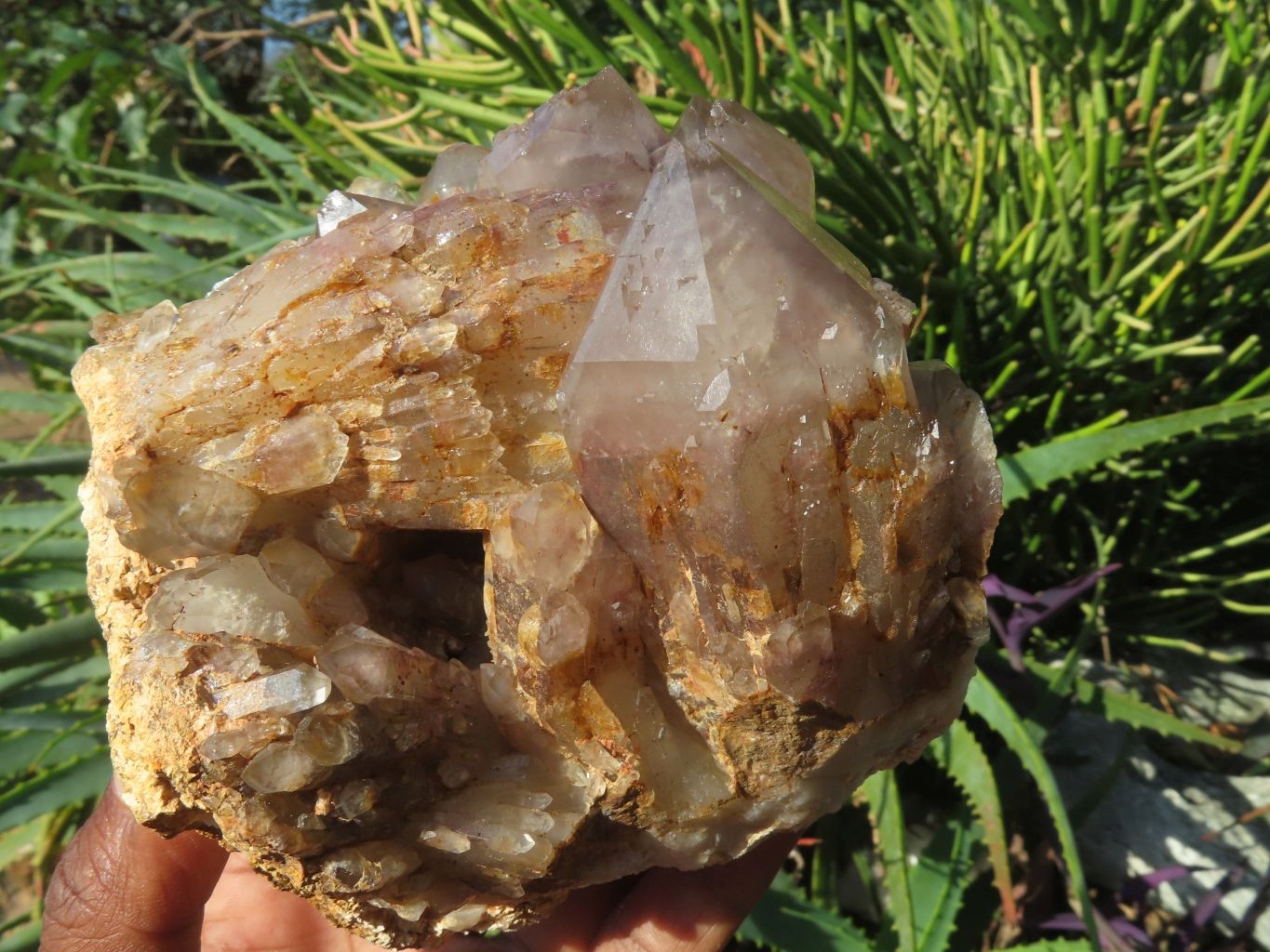 Natural Hematoid Quartz Crystal Cluster x 1 From Zimbabwe - TopRock
