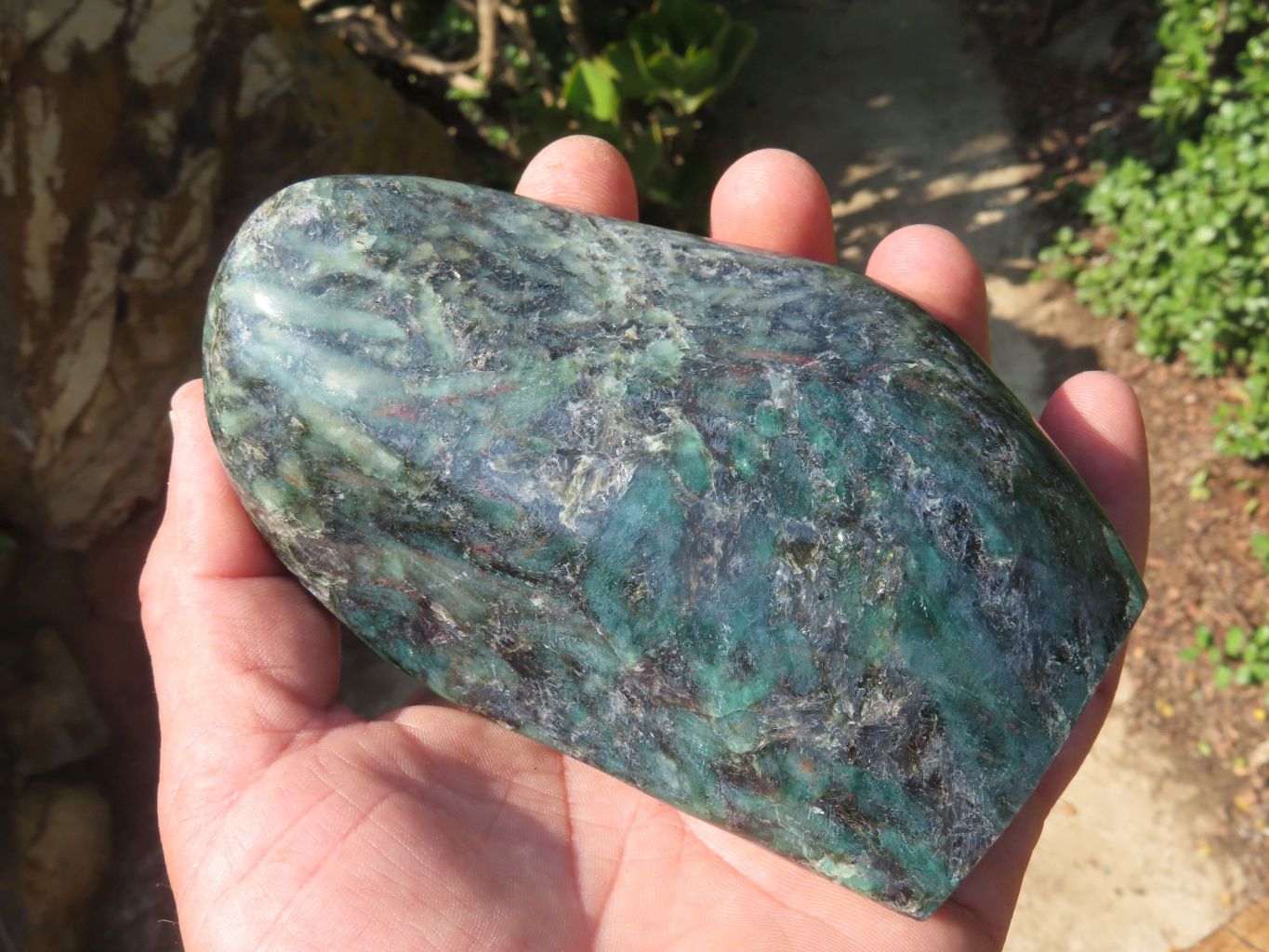 Polished Emeralds In Matrix Free Forms x 2 From Zimbabwe - TopRock