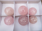 Polished Rose Quartz Spheres x 6 From Ambatondrazaka, Madagascar - TopRock