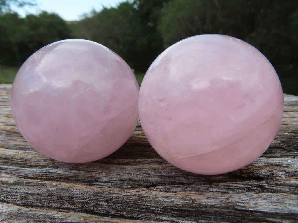 Polished Rose Quartz Spheres x 6 From Ambatondrazaka, Madagascar - TopRock