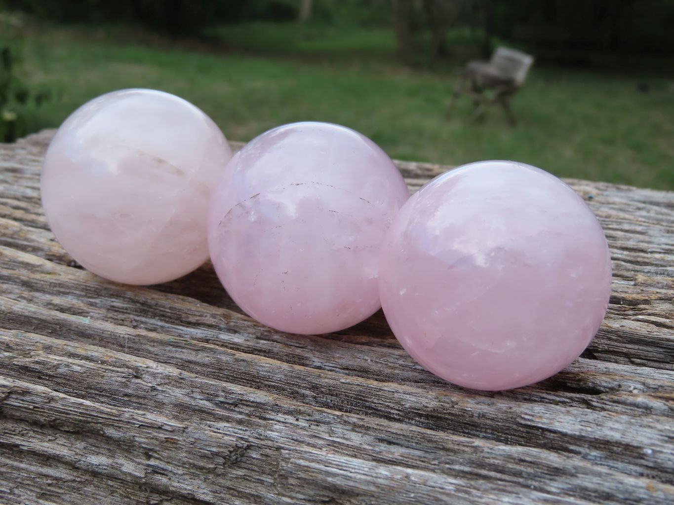 Polished Rose Quartz Spheres x 6 From Ambatondrazaka, Madagascar - TopRock