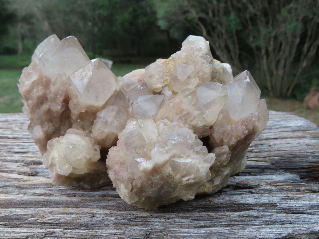 Natural Smokey White Phantom Cascading Quartz Cluster x 1 From Luena, Congo - TopRock