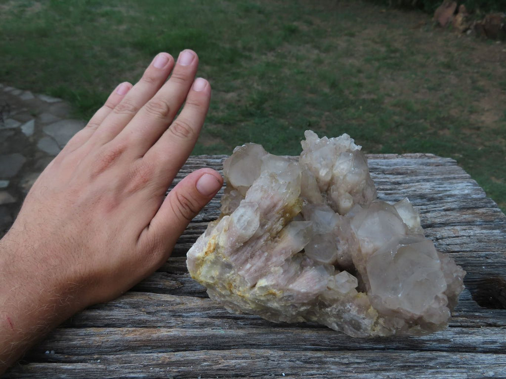 Natural Smokey White Phantom Cascading Quartz Cluster x 1 From Luena, Congo - TopRock