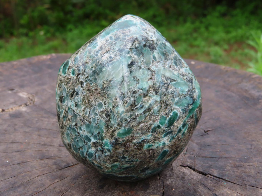 Polished Emeralds In Quartz & Mica Standing Free Form x 1 From Sandawana, Zimbabwe - TopRock