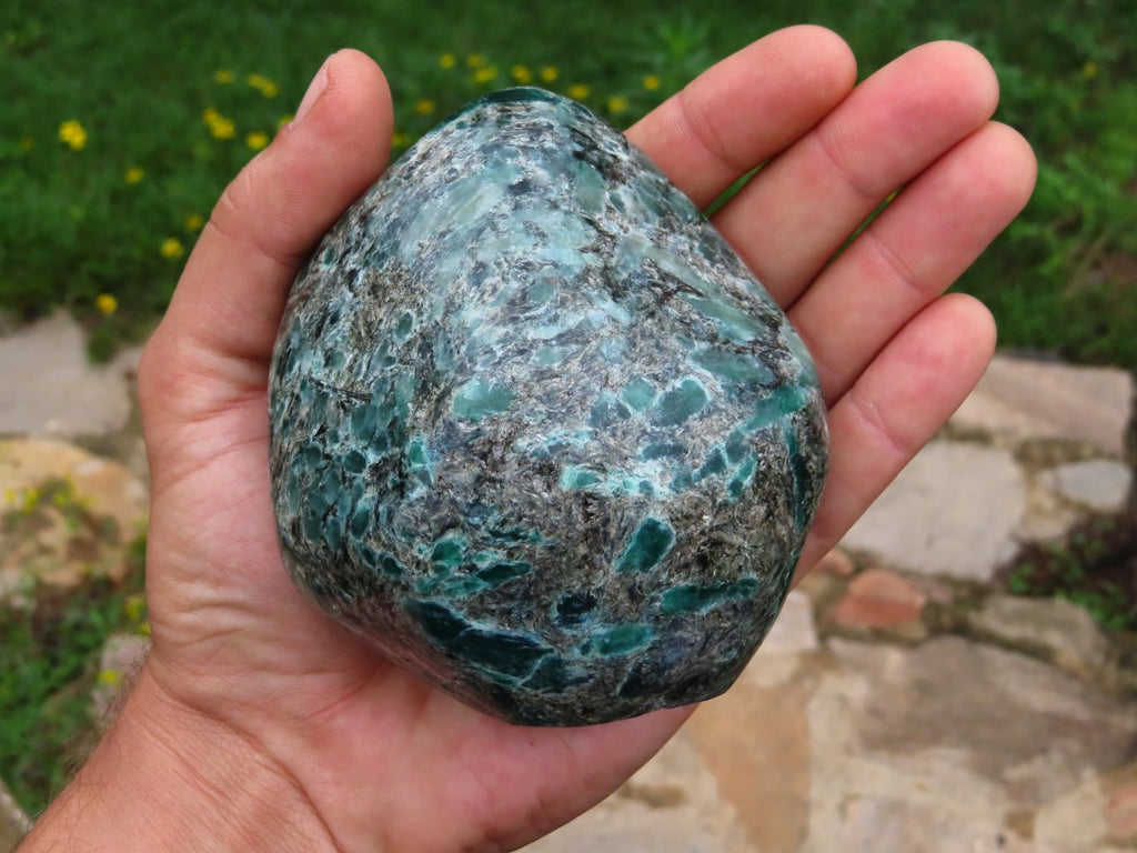 Polished Emeralds In Quartz & Mica Standing Free Form x 1 From Sandawana, Zimbabwe - TopRock