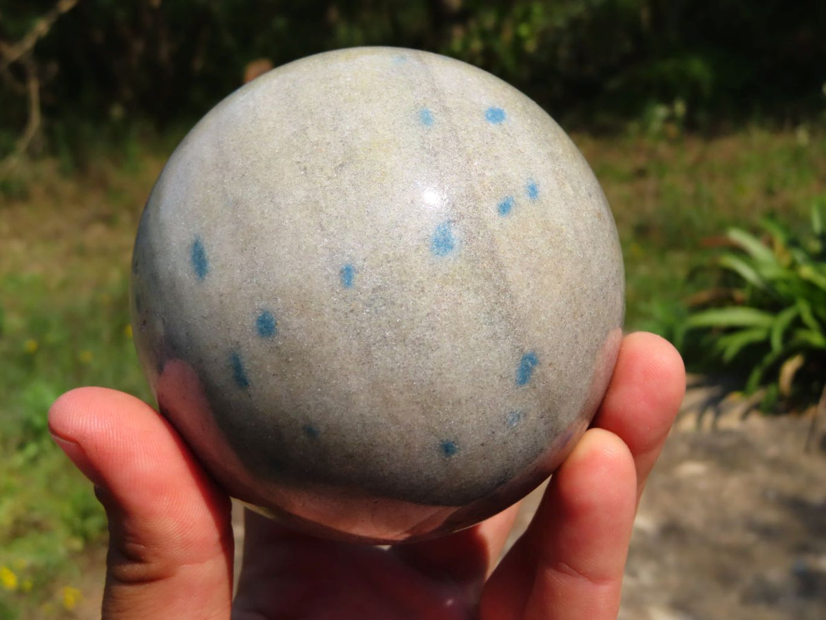 Polished Blue Spotted Spinel Spheres x 3 From Ambatofinadrahana, Madagascar - TopRock