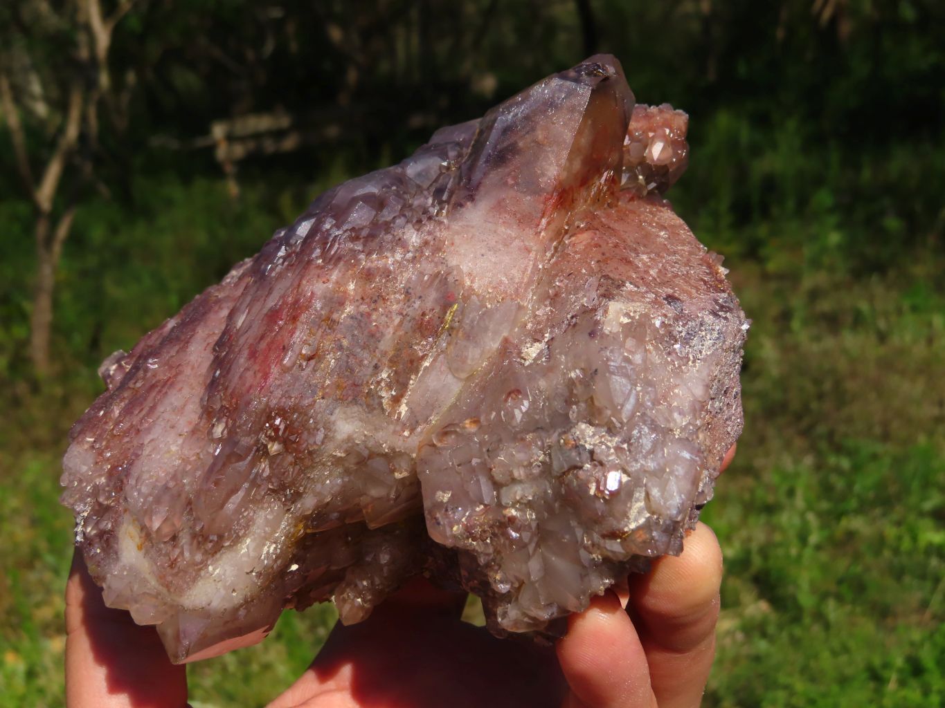 Natural Red Hematoid Quartz Crystal Clusters x 2 From Zimbabwe - TopRock