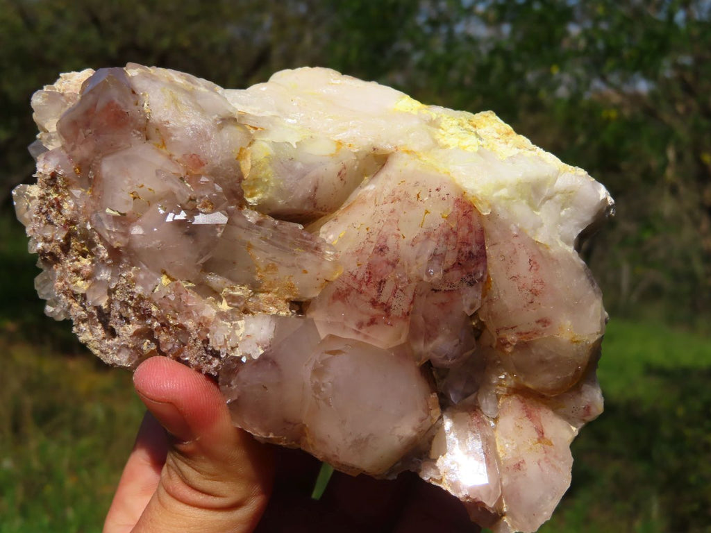 Natural Red Hematoid Quartz Crystal Clusters x 2 From Zimbabwe - TopRock