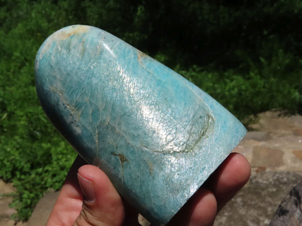 Polished Amazonite Standing Free Forms x 3 From Madagascar - TopRock