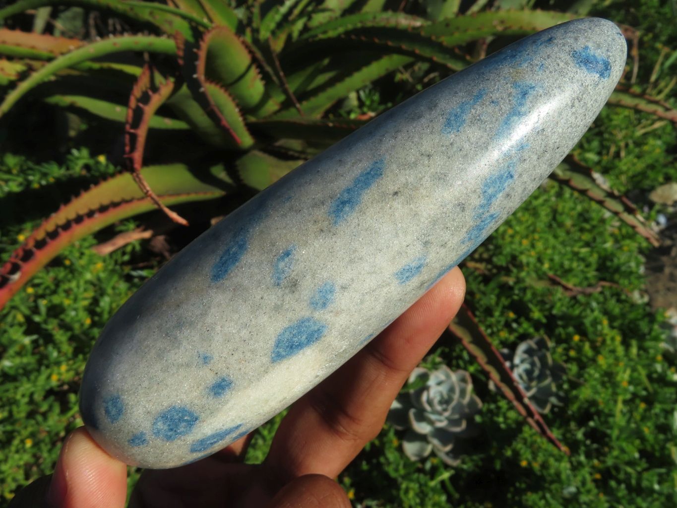 Polished NEW Blue Spinel Massage Wands x 6 From Madagascar - TopRock