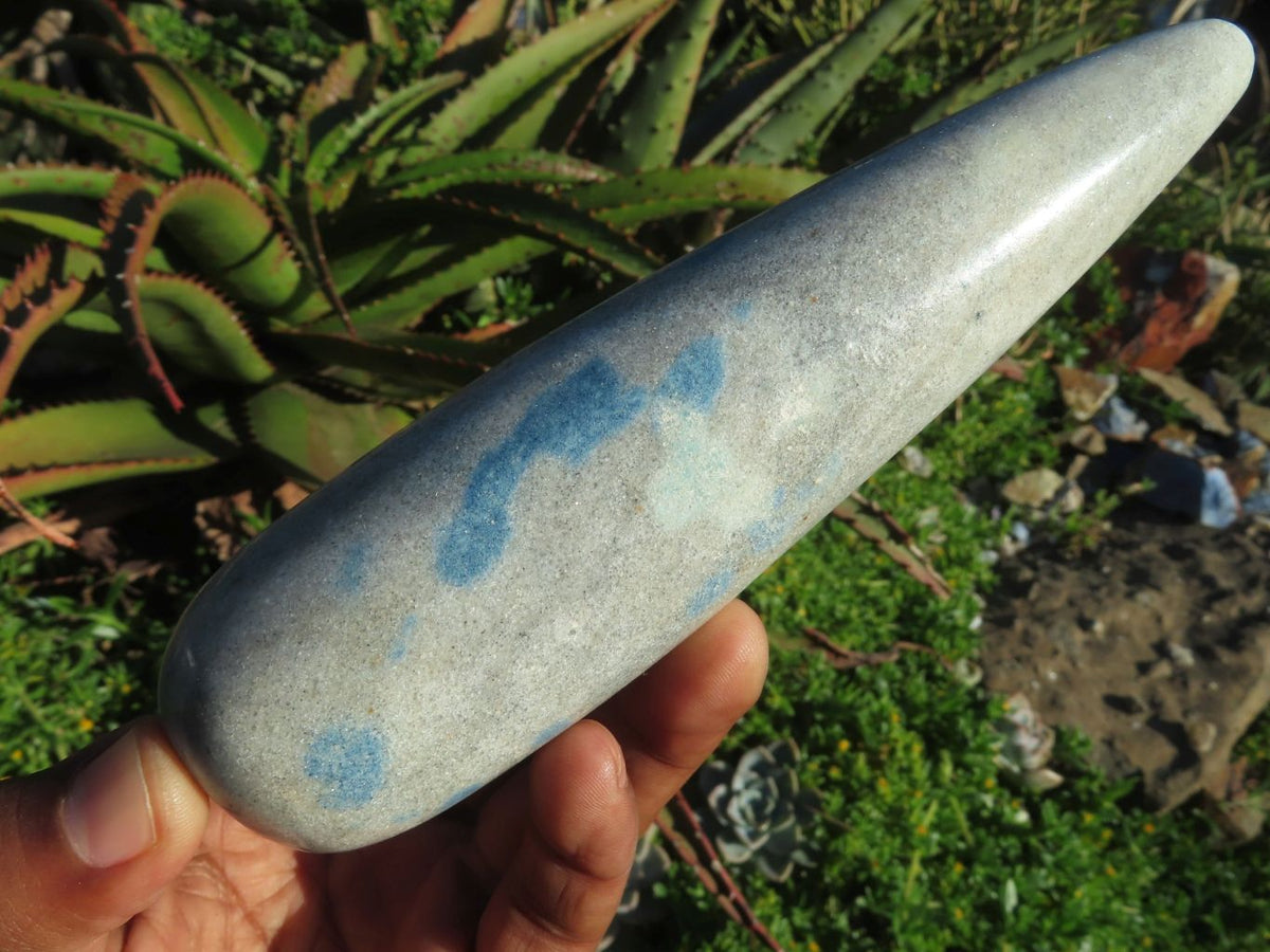 Polished NEW Blue Spinel Massage Wands x 6 From Madagascar - TopRock