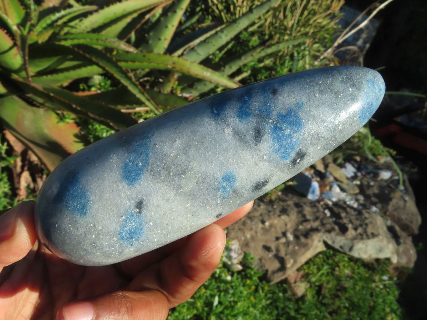 Polished NEW Blue Spinel Massage Wands x 6 From Madagascar - TopRock