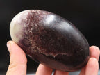 Polished Extra Large Dark Red Purple Lepidolite Gallets x 3 From Zimbabwe - TopRock