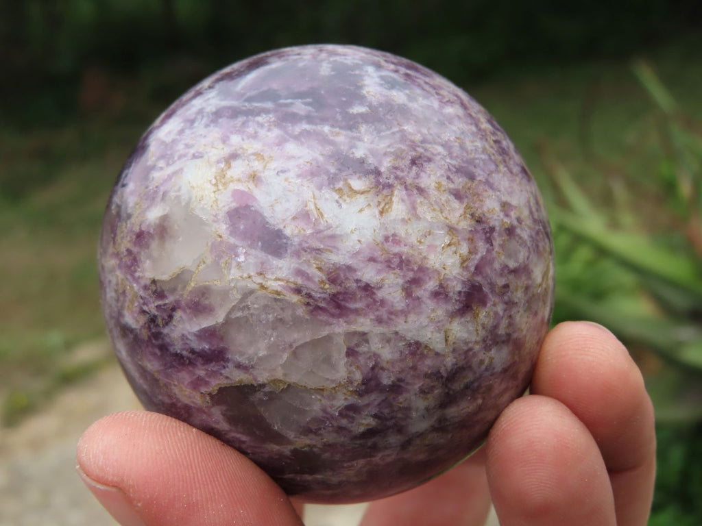 Polished Lepidolite Spheres x 3 From Madagascar - TopRock