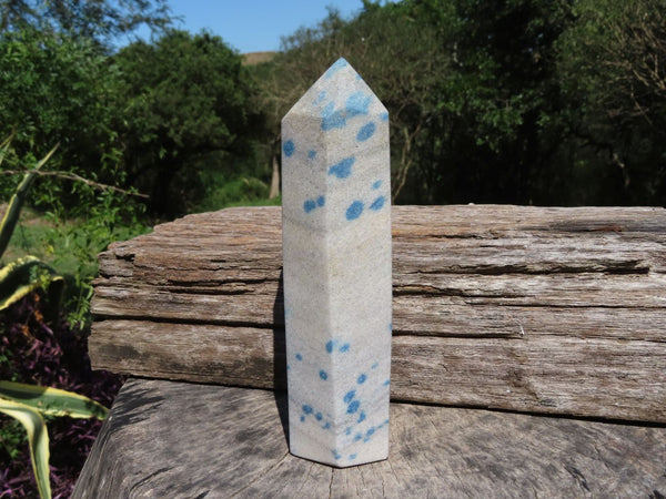 Polished Blue Spinel Spotted Quartz Tower x 1 From Madagascar - TopRock