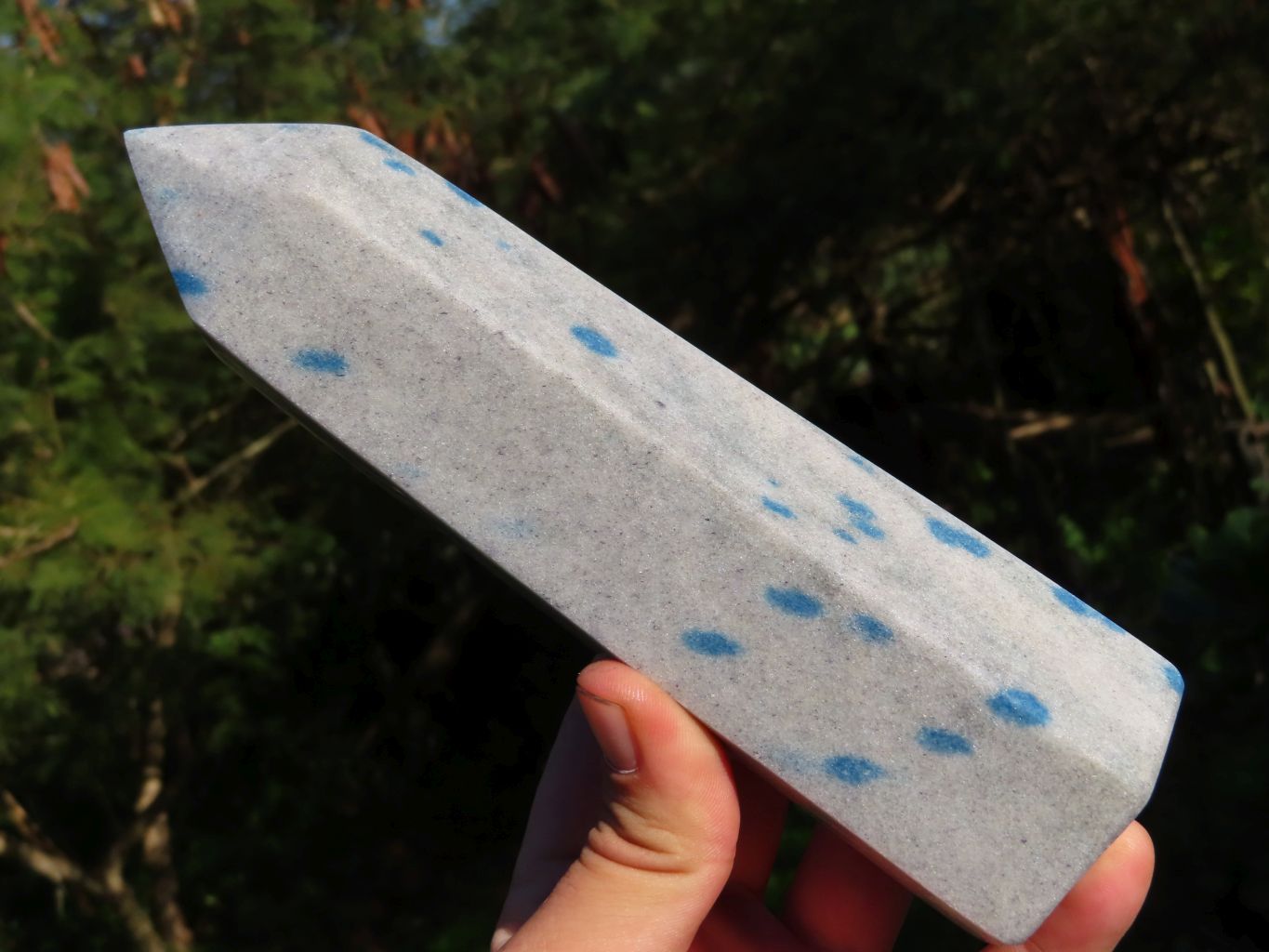 Polished Blue Spotted Spinel Crystal Points x 2 From Madagascar - TopRock