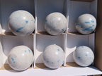 Polished Blue Spotted Spinel Spheres x 6 From Madagascar - TopRock