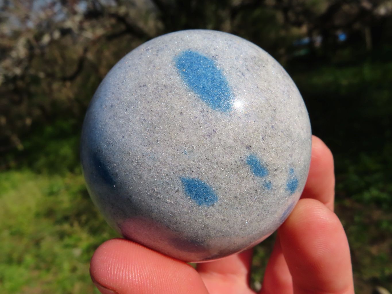 Polished Blue Spotted Spinel Spheres x 6 From Madagascar - TopRock