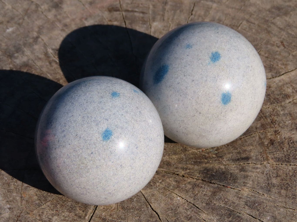 Polished Blue Spotted Spinel Spheres x 6 From Madagascar - TopRock