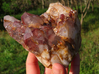 Natural Red Hematoid Quartz Clusters x 3 From Zimbabwe - TopRock