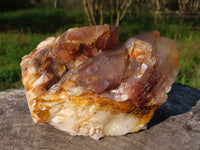 Natural Red Hematoid Quartz Clusters x 3 From Zimbabwe - TopRock