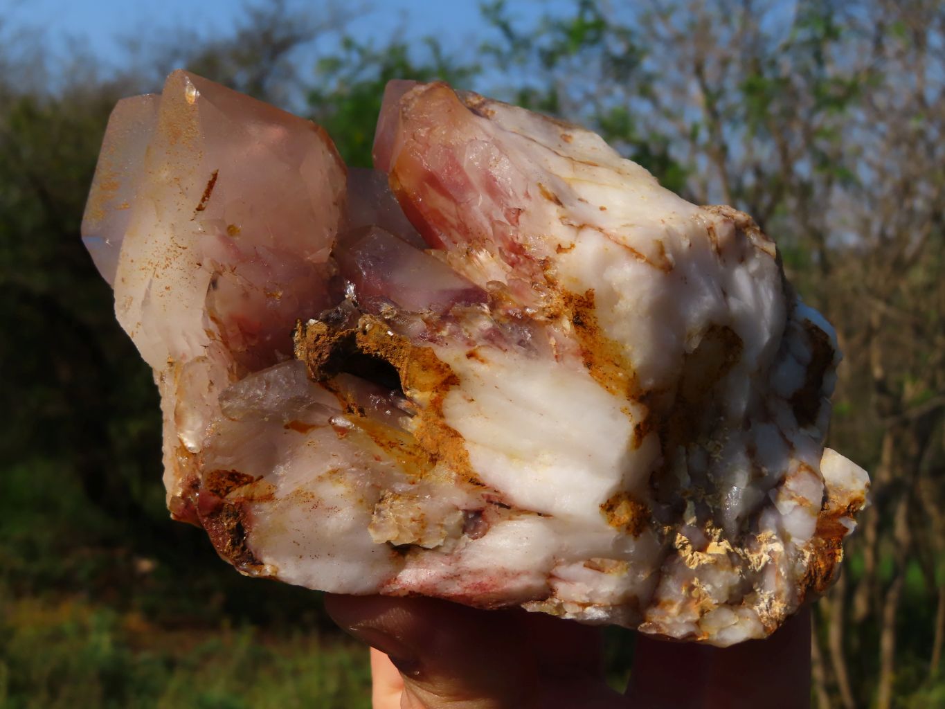 Natural Red Hematoid Quartz Clusters x 3 From Zimbabwe - TopRock