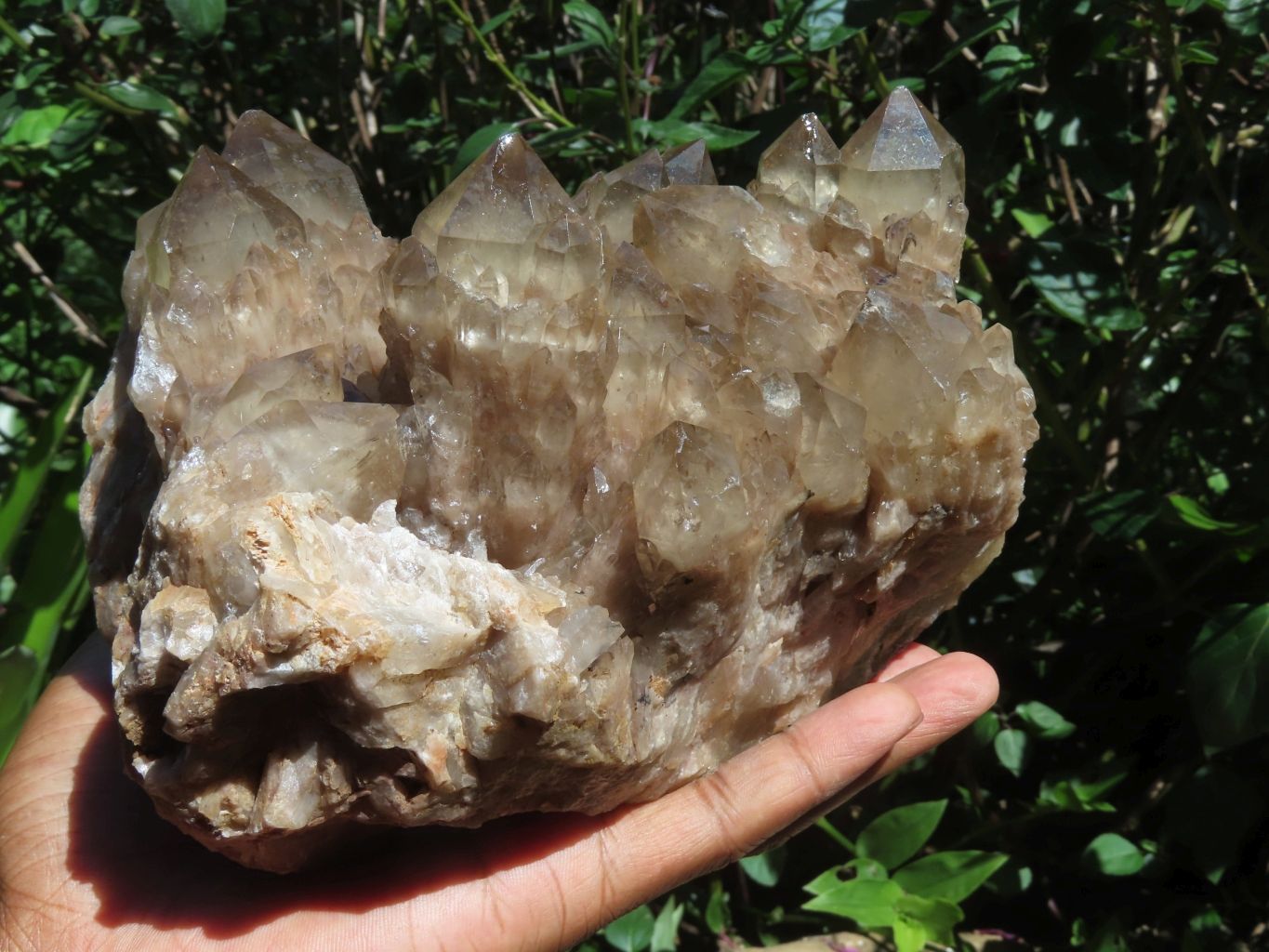 Natural Smokey Phantom Quartz Cluster x 1 From Lwena, Congo - TopRock