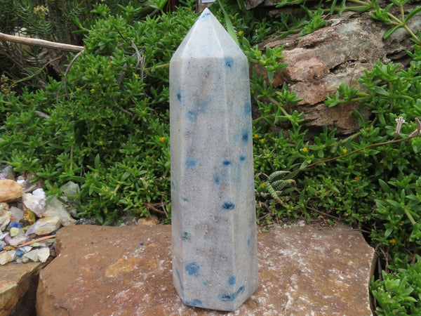 Polished Blue Spinel Spotted Crystal Point x 1 From Madagascar - TopRock