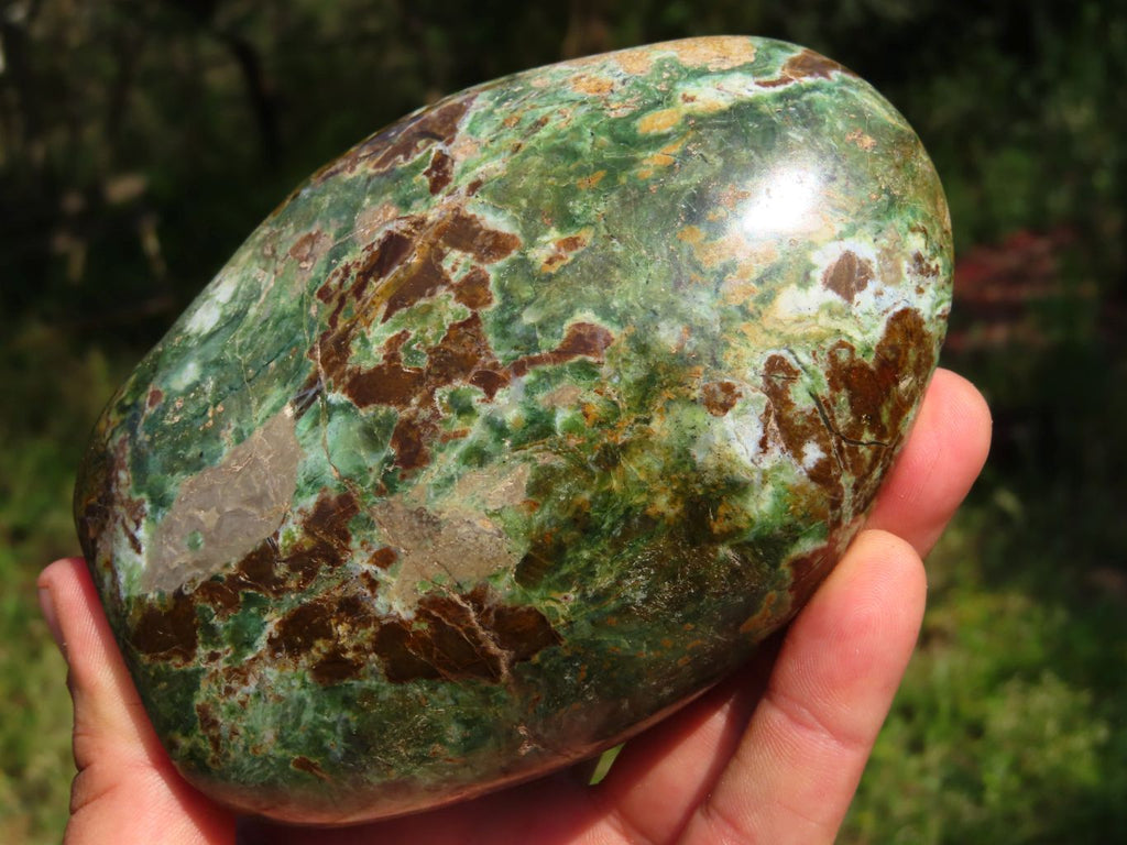 Polished Chrysoprase Standing Free Forms x 3 From Madagascar - TopRock