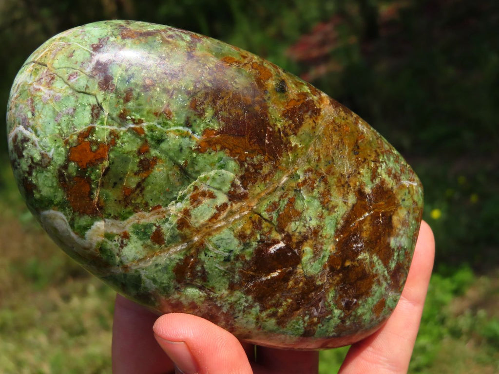 Polished Chrysoprase Standing Free Forms x 3 From Madagascar - TopRock