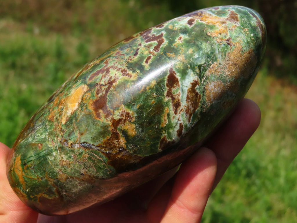 Polished Chrysoprase Standing Free Forms x 3 From Madagascar - TopRock