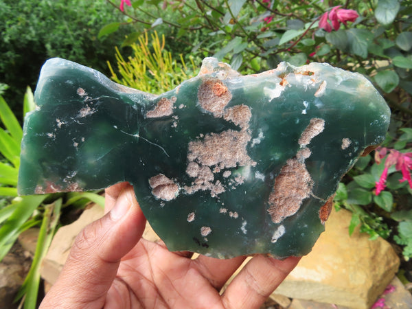 Polished One Side Mtorolite Chrysoprase Slices x 4 From Mutorashanga, Zimbabwe - TopRock