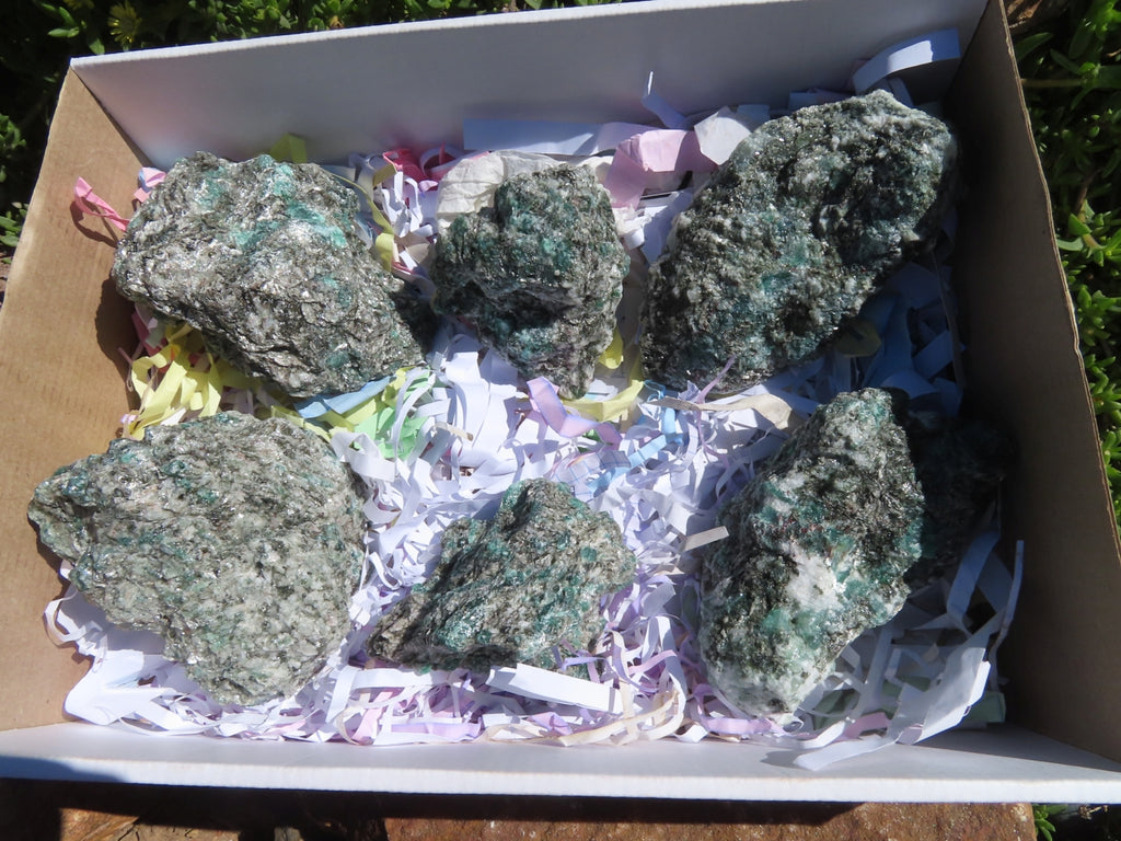 Natural Emeralds In Matrix x 6 From Sandawana, Zimbabwe - TopRock