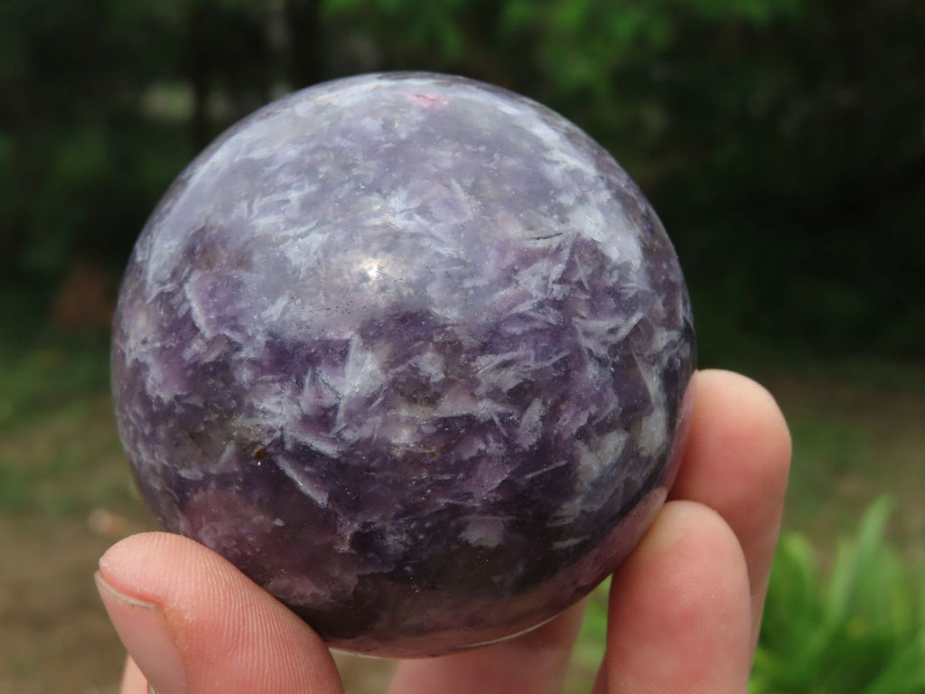 Polished Lepidolite Spheres With Pink Tourmaline x 3 From Madagascar - TopRock