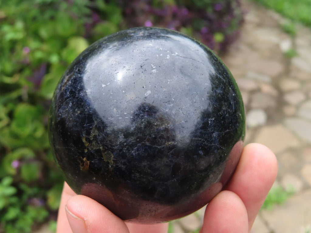 Polished Iolite Water Sapphire Spheres x 3 From Madagascar - TopRock